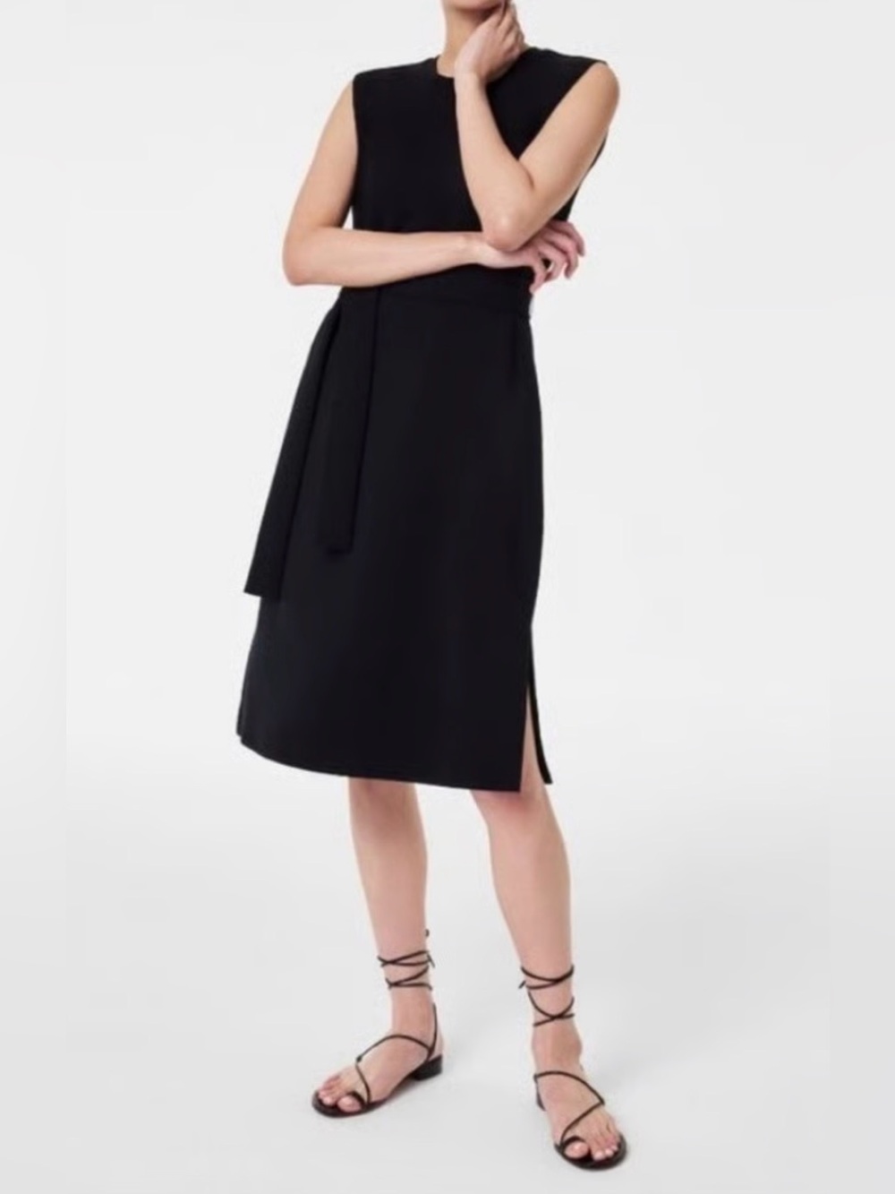 Spanx Air Essentials Sleeveless Tank Dress-Black-Size Small